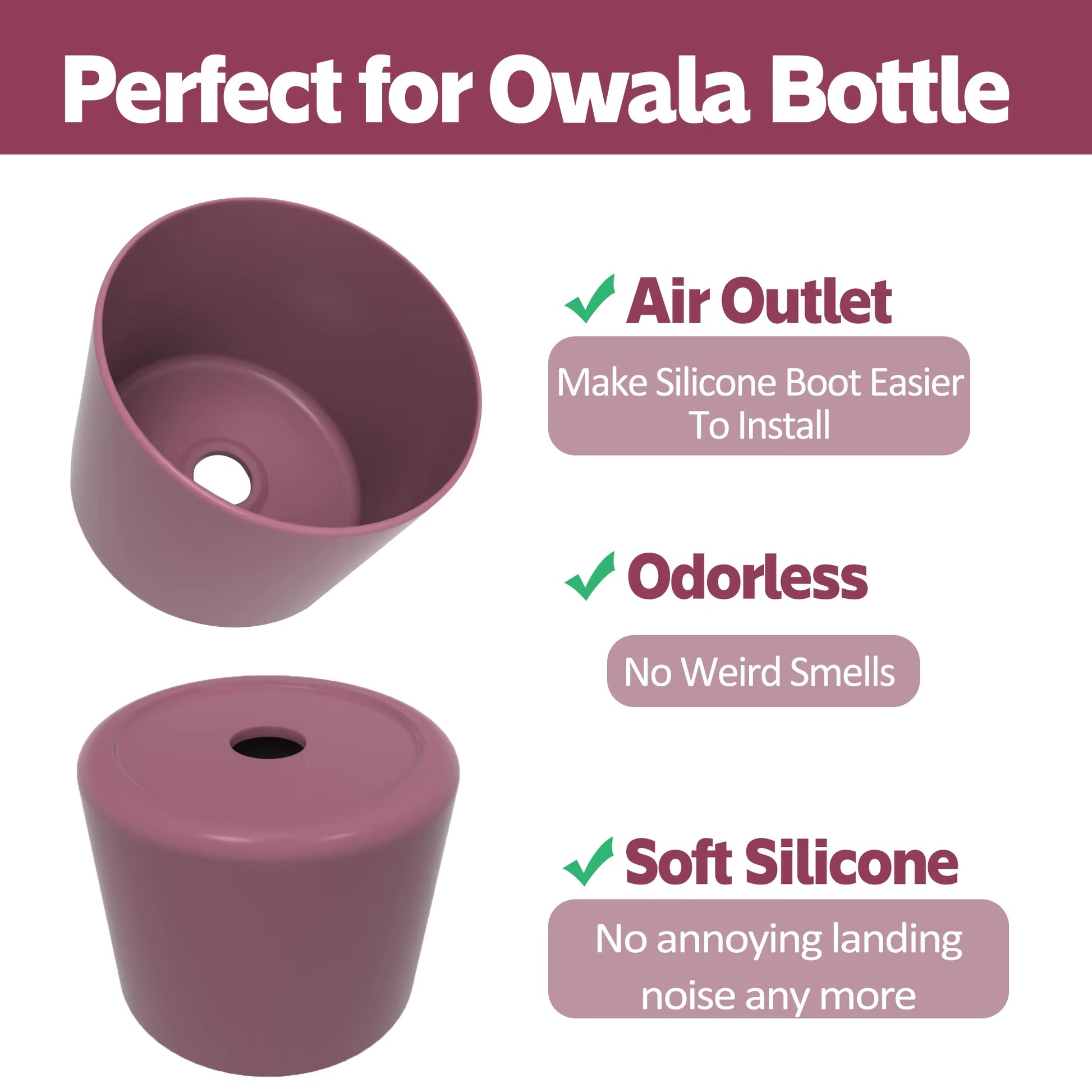 Silicone Water Bottle Boot Anti-Slip for Owala 24Oz 32Oz 40Oz Protective Sleeve Bottom Protector Quencher Adventure