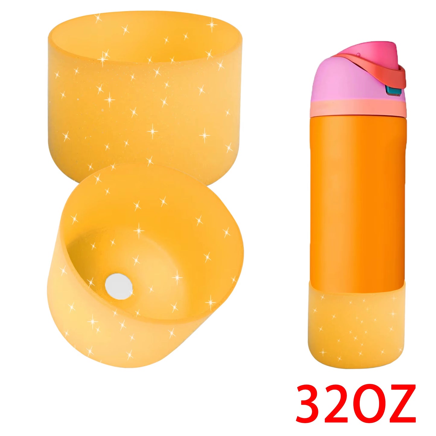 Silicone Water Bottle Boot Anti-Slip for Owala 24Oz 32Oz 40Oz Protective Sleeve Bottom Protector Quencher Adventure