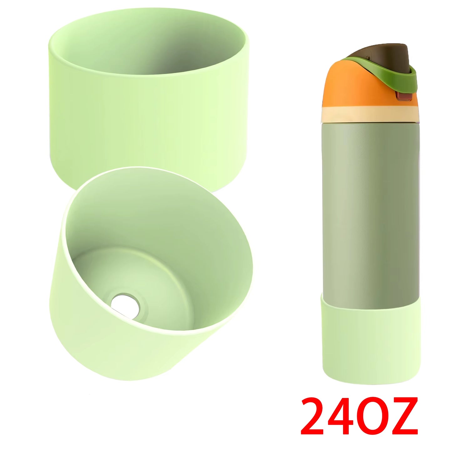 Silicone Water Bottle Boot Anti-Slip for Owala 24Oz 32Oz 40Oz Protective Sleeve Bottom Protector Quencher Adventure