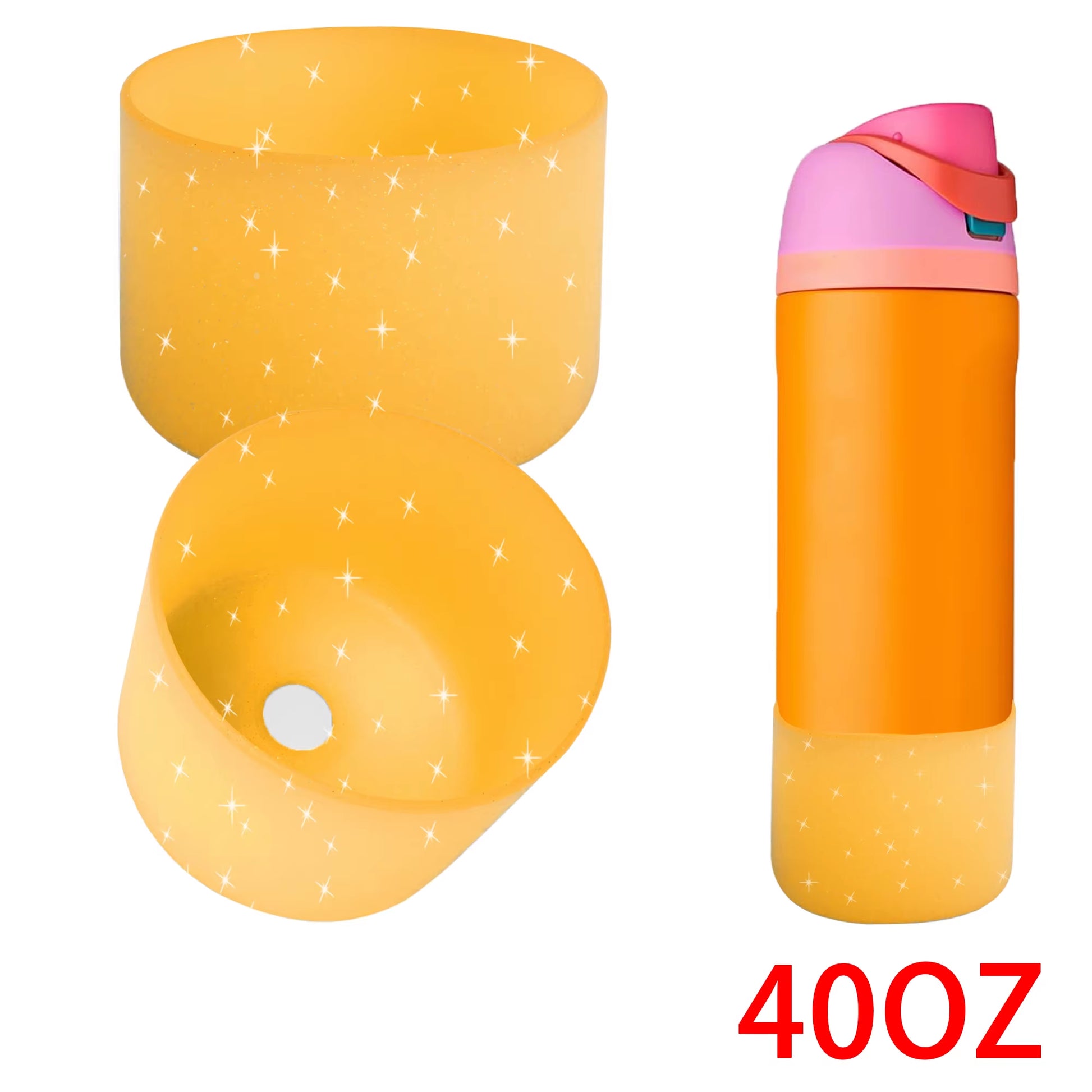 Silicone Water Bottle Boot Anti-Slip for Owala 24Oz 32Oz 40Oz Protective Sleeve Bottom Protector Quencher Adventure