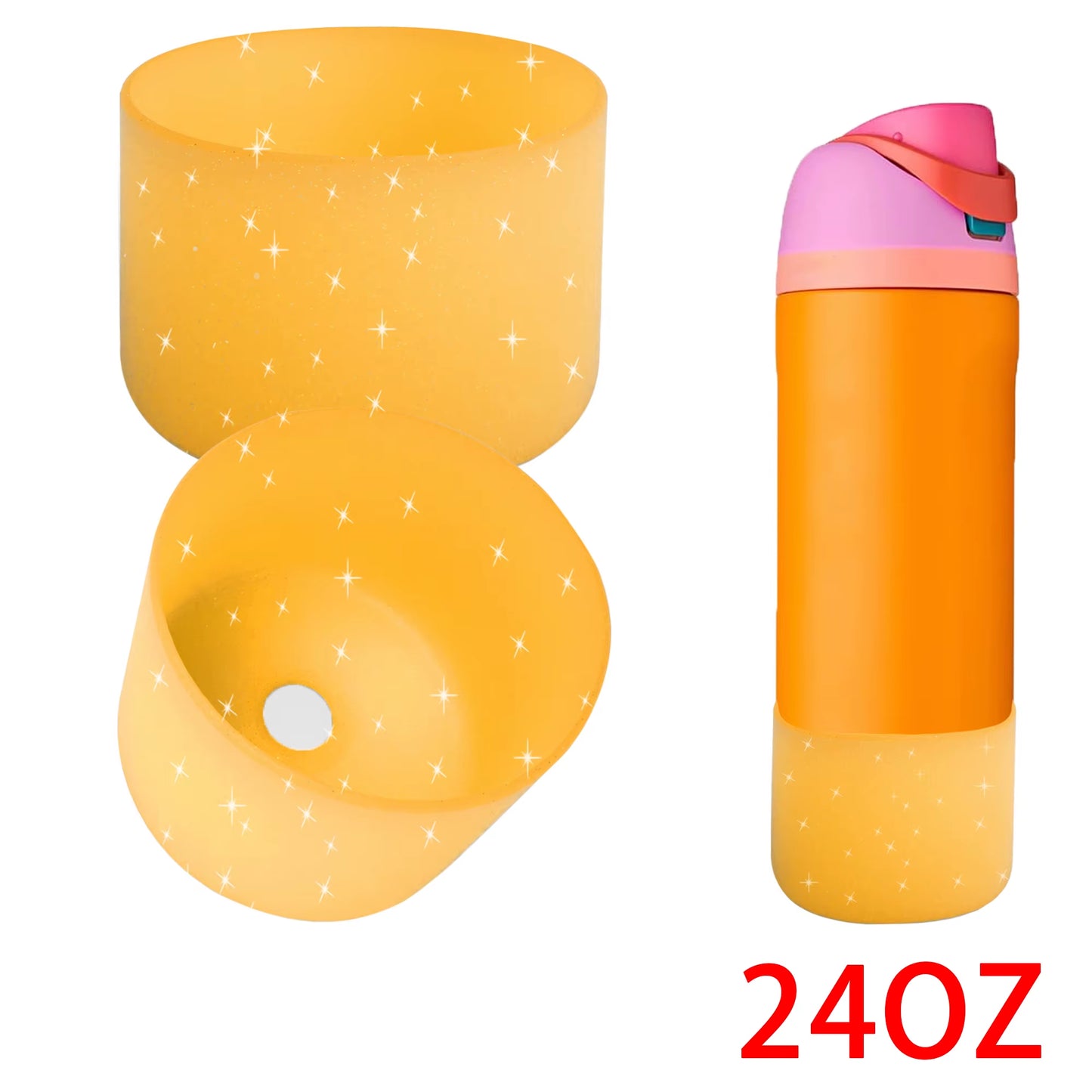 Silicone Water Bottle Boot Anti-Slip for Owala 24Oz 32Oz 40Oz Protective Sleeve Bottom Protector Quencher Adventure